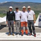 Maig 2017. Socis del Club participant a la Copa Pirineus 2017. J. C. Minguell, D. Broto, L. Semeraro, F. Pàmpols.