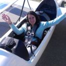 May Bravo a punto de iniciar su vuelo